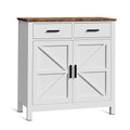 GDFStudio 32  Wood Kitchen Storage Cabinet with 2-Drawer, White
