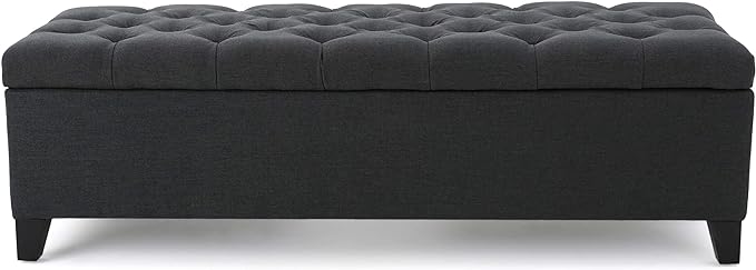 Christopher Knight Home Tufted Storage Ottoman Bench with Hidden Compartment & Soft-Close Hinges