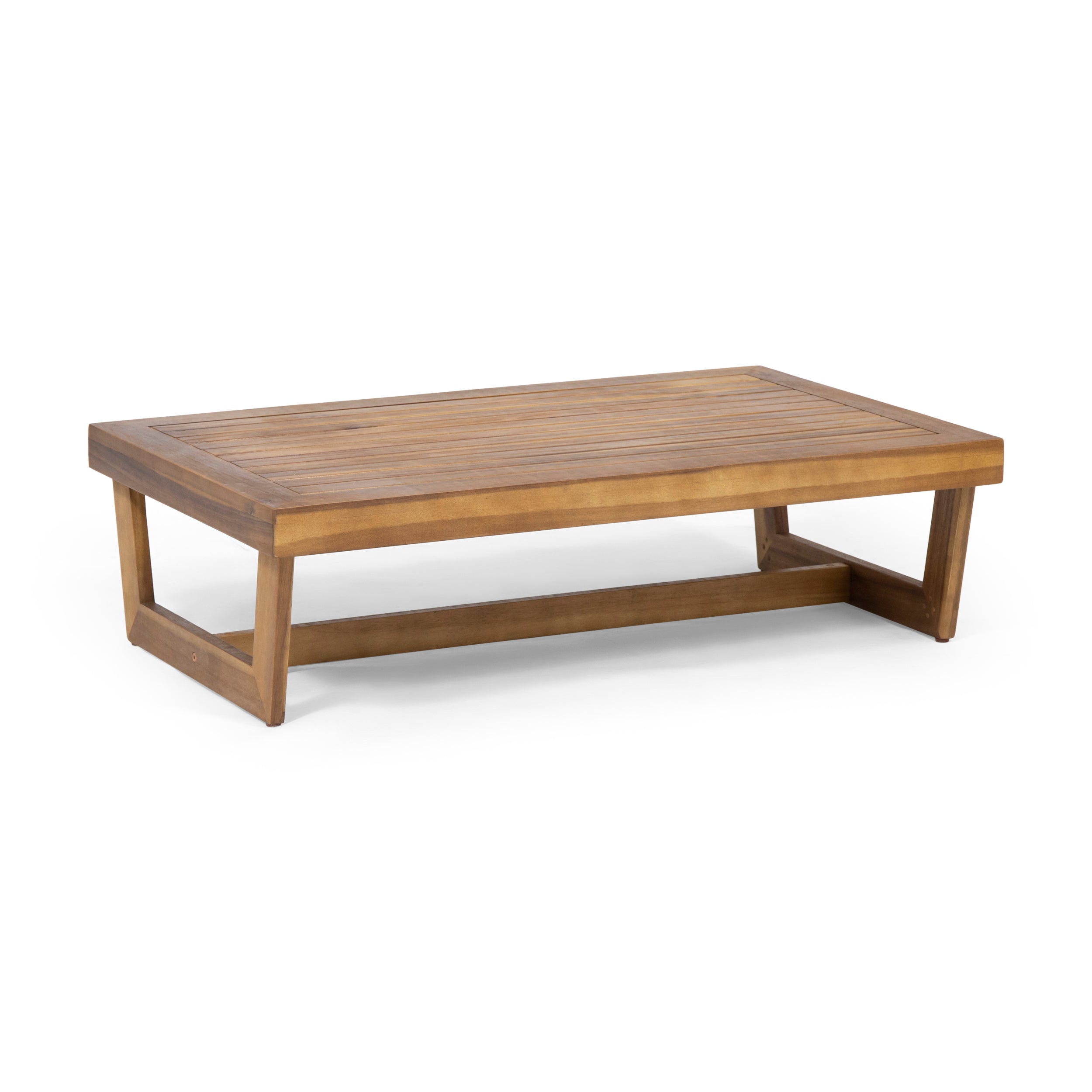 Christopher Knight Home Sherwood Acacia Wood Slat Panel Coffee Table, Teak