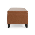 Christopher Knight Home Faux Leather Lift-Top Storage Ottoman Bench ¨C Modern Rectangle Coffee Table & Seating