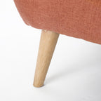 Mid-Century Modern Loveseat with Button-Tufted Waffle Stitch & Tapered Wood Legs ¨C Compact Small-Space Sofa