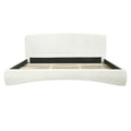 Christopher Knight Home Julia Modern Curved Boucle Upholstered Bed with Smart Lighting, Cream, King