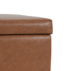 Christopher Knight Home Faux Leather Lift-Top Storage Ottoman Bench ¨C Modern Rectangle Coffee Table & Seating