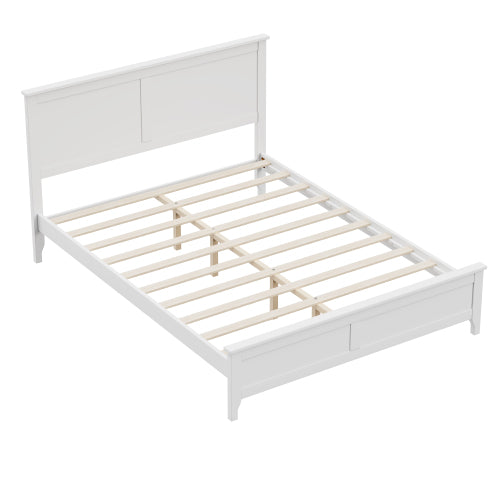 GDFStudio Susan Modern Solid Wood Platform Bed with Headboard, Queen Size
