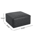 Christopher Knight Home Modern Faux Leather Sectional Ottoman – Modular Square Living Room Footrest