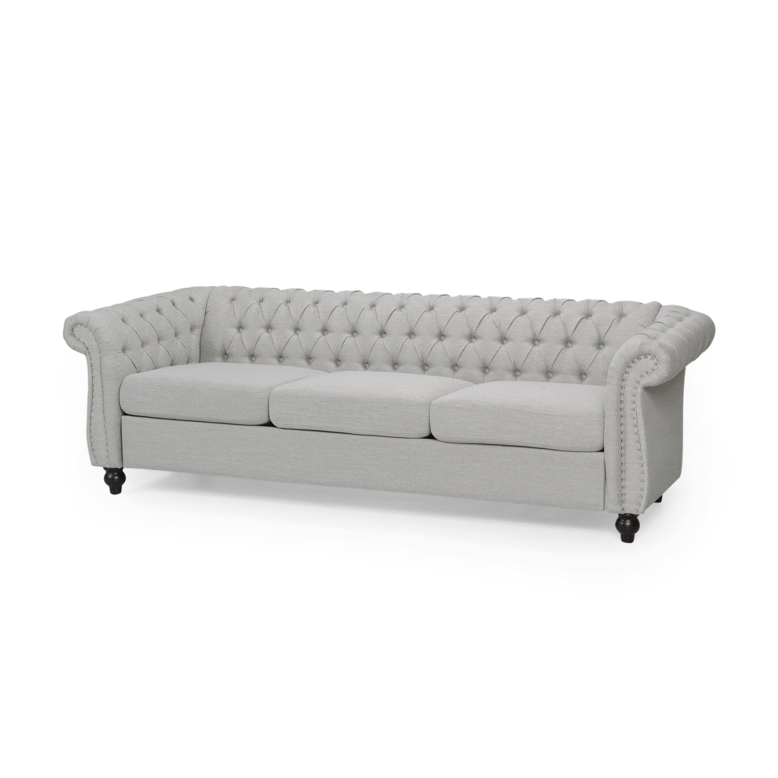 Christopher Knight Home Chesterfield Tufted Sofa with Scrolled Arms & Nailhead Trim