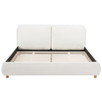 Christopher Knight Home Modern Boucle Upholstered Platform Bed with Pillow Headboard