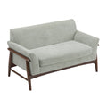 GDF Studio Modern Upholstered Loveseat with Elm Wood Legs & Flare Arm Design