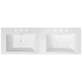 Christopher Knight Home Ahearn 60" Resin Undermount Rectangular Double Bathroom Sinks, White