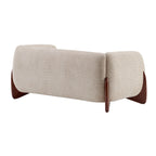 Christopher Knight Home Modern Boucle Upholstered 2-Seater Sofa with Birch Wood Legs