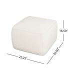 Christopher Knight Home Boucle Round Ottoman with Soft Upholstered Cushion ¨C Modern Footrest & Living Room Accent Stool