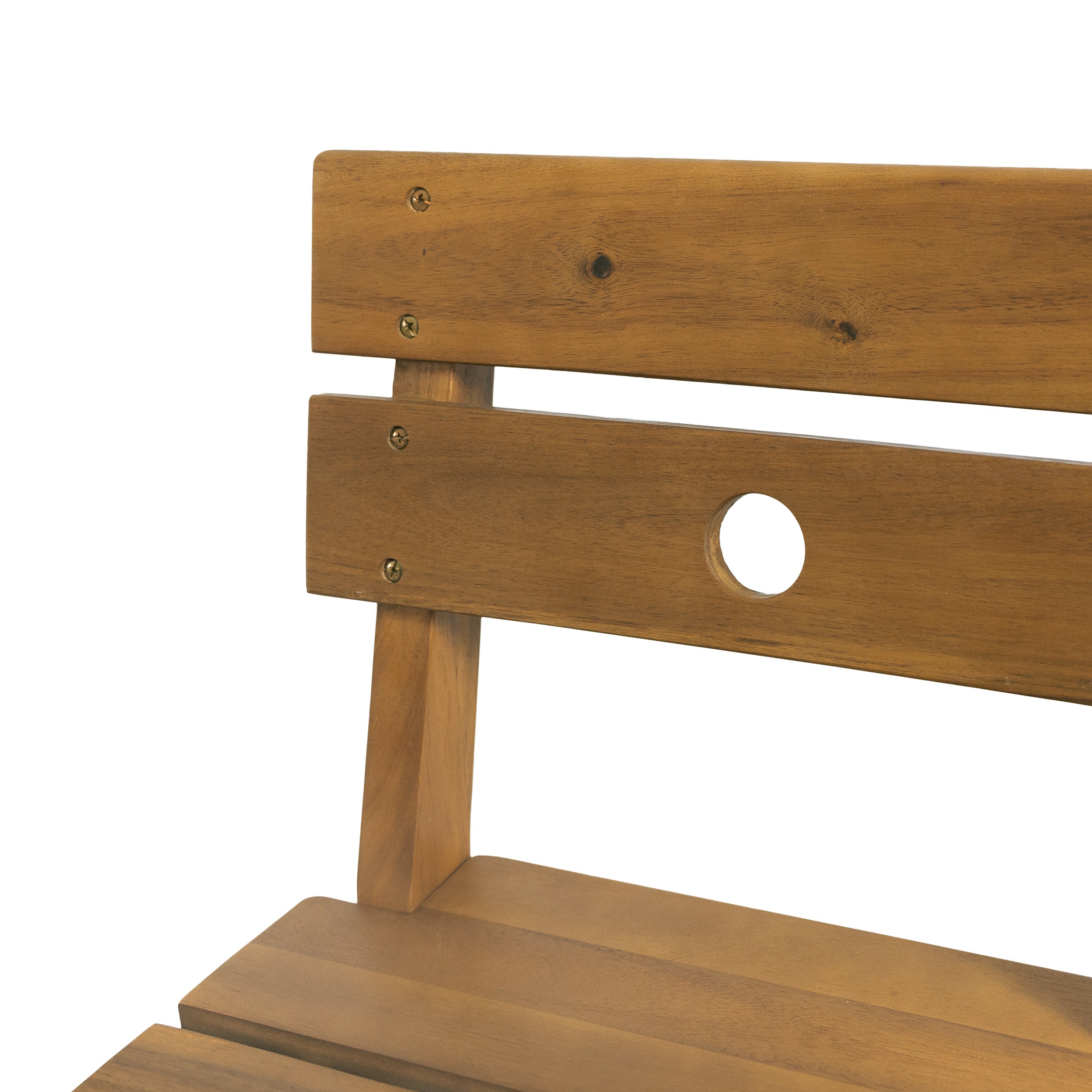 GDFStudio Ismay Outdoor Acacia Wood 30 Inch Barstools (Set of 2), Teak