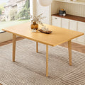 GDF Studio 60¡° Rubber Wood Dining Table, Rustic Farmhouse Rectangular Kitchen Table
