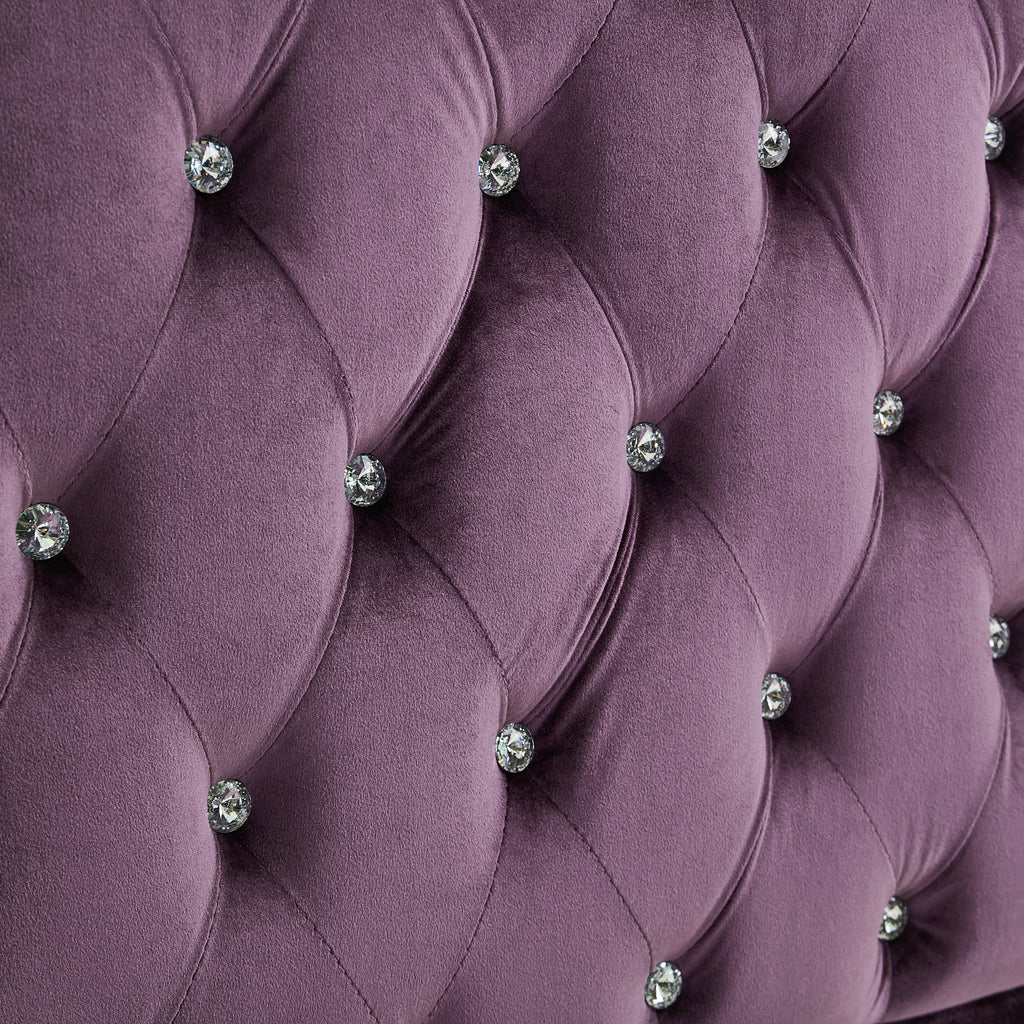 Christopher Knight Home Modern Velvet Wingback Tufted Platform Bed with Nailhead Trim and Silver Legs