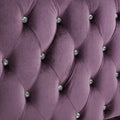 Christopher Knight Home Modern Velvet Wingback Tufted Platform Bed with Nailhead Trim and Silver Legs