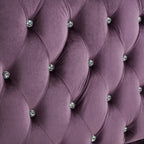 Christopher Knight Home Modern Velvet Wingback Tufted Platform Bed with Nailhead Trim and Silver Legs