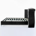 Christopher Knight Home Modern Velvet Wingback Tufted Platform Bed with Nailhead Trim and Silver Legs