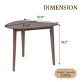 Modern Triangular Solid Wood Coffee Table for Small Spaces