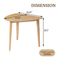 Modern Triangular Solid Wood Coffee Table for Small Spaces