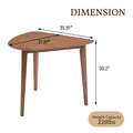 Modern Triangular Solid Wood Coffee Table for Small Spaces
