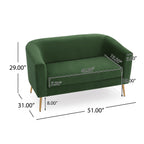 Velvet Loveseat ¨C Modern Glam Minimalist Sofa for Living Room