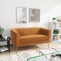 Velvet Loveseat – Modern Glam Minimalist Sofa for Living Room