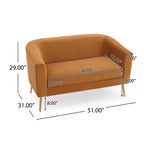 Velvet Loveseat ¨C Modern Glam Minimalist Sofa for Living Room
