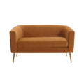 Velvet Loveseat – Modern Glam Minimalist Sofa for Living Room