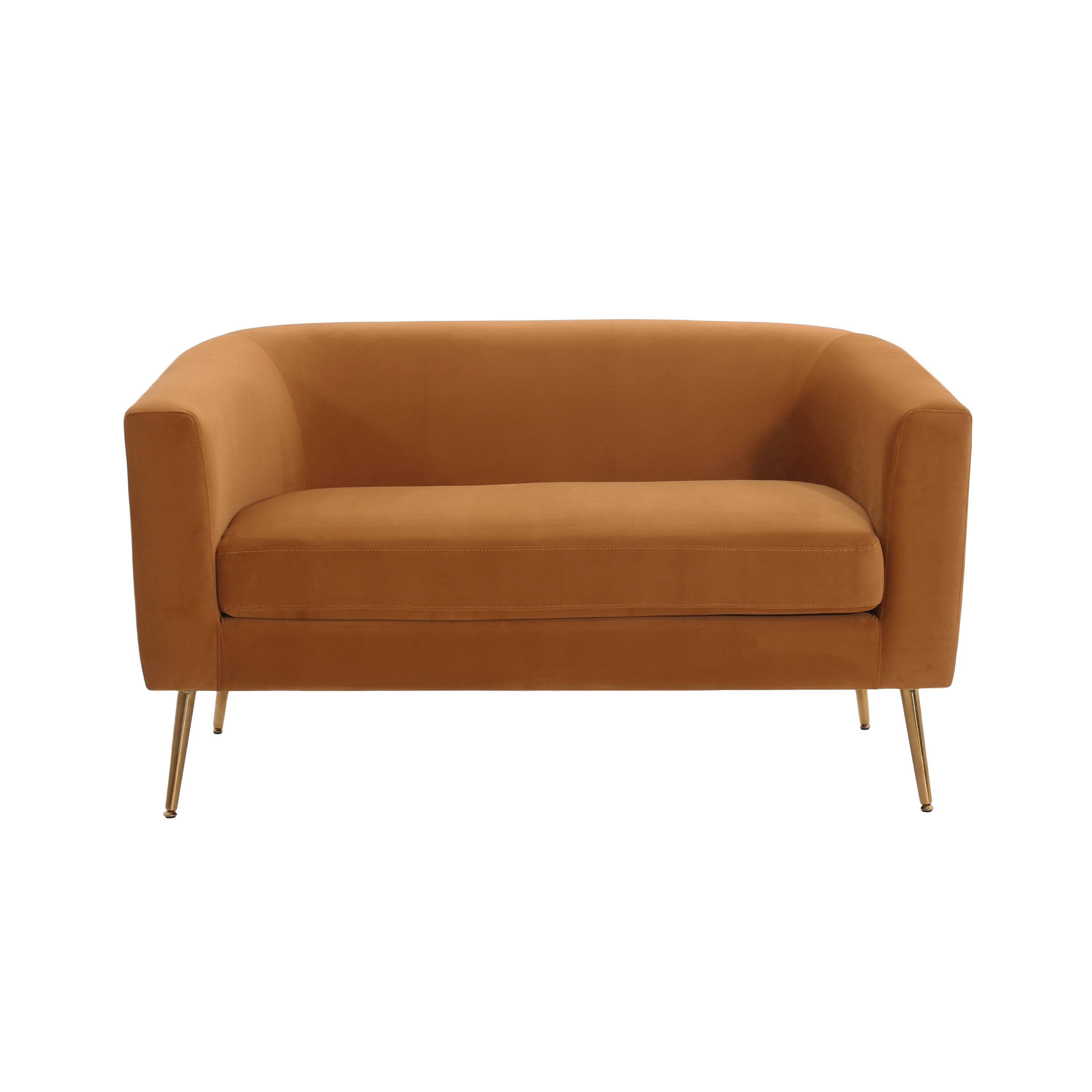 Velvet Loveseat – Modern Glam Minimalist Sofa for Living Room