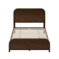 Christopher Knight Home Bennett Mid-Century Modern Wood Platform Bed Frame with Slat Headboard, Wenge, Queen