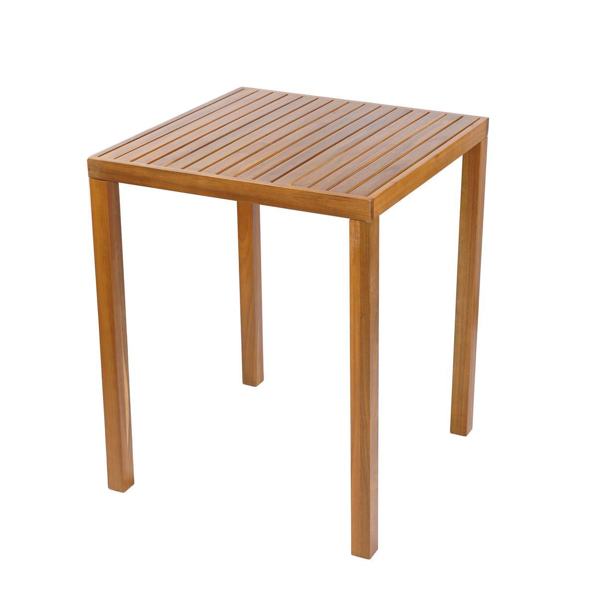 Christopher Knight Home Goleta Outdoor 39.5" Tall Acacia Wood Bar Height Table with Slatted Top, Teak