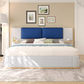 Christopher Knight Home Upholstered Storage Platform Bed with PU Headboard Cushion & Built-In Side Shelves