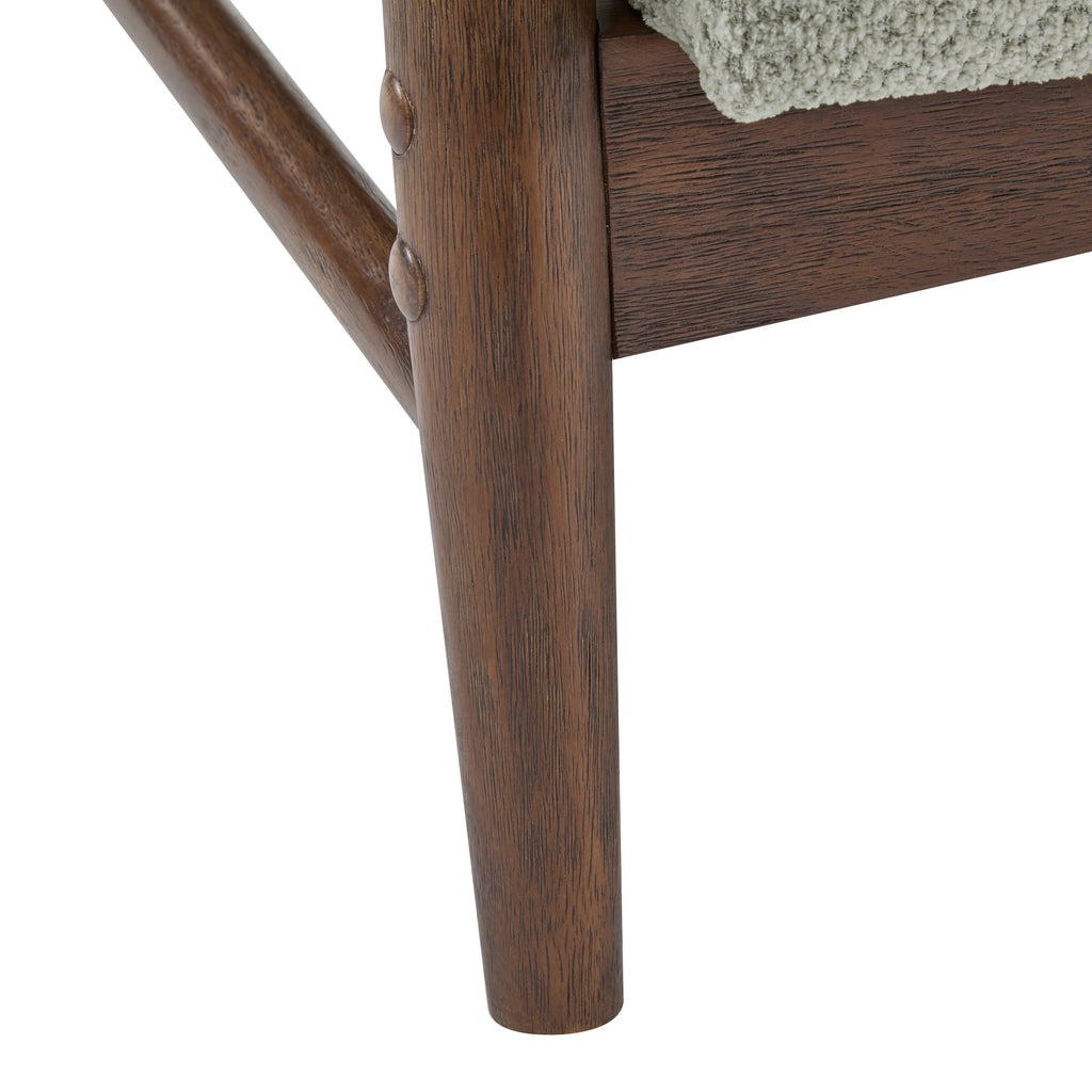 GDF Studio Modern Upholstered Loveseat with Elm Wood Legs & Flare Arm Design