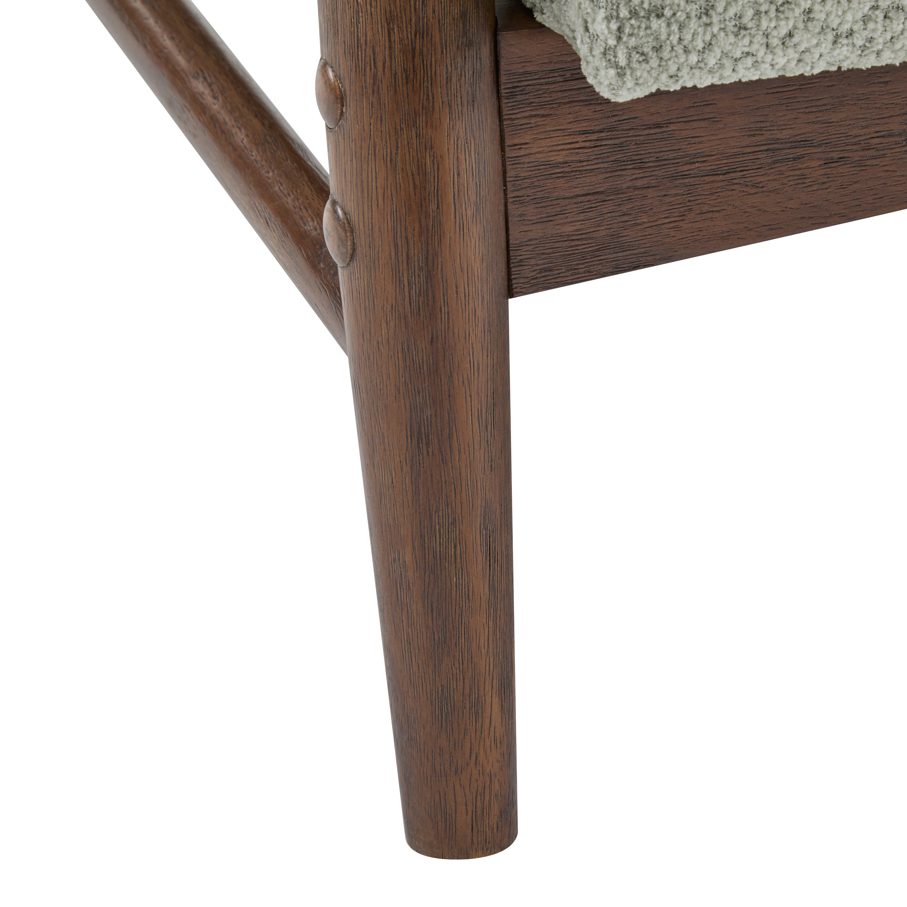 GDF Studio Modern Upholstered Loveseat with Elm Wood Legs & Flare Arm Design