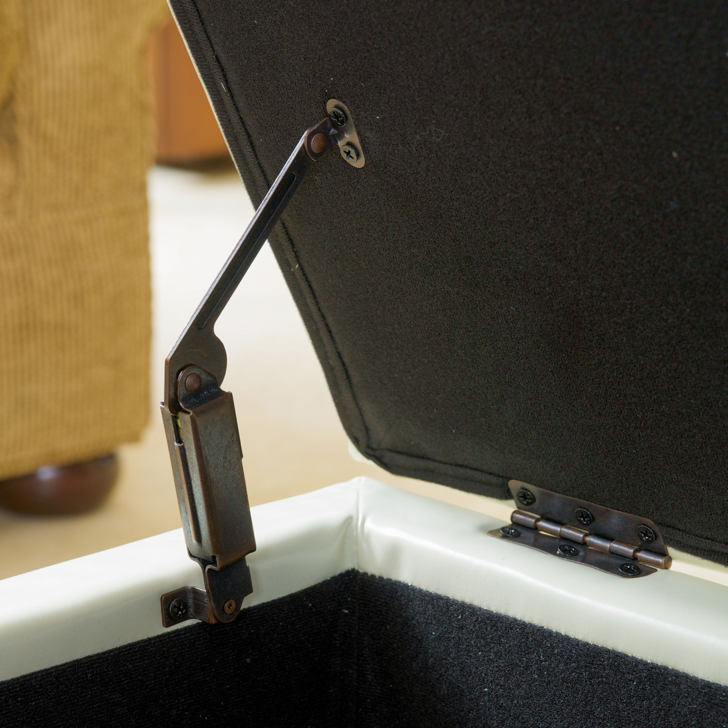 Christopher Knight Home Storage Ottoman – Button-Tufted Seat, Hidden Storage & Solid Wood Legs