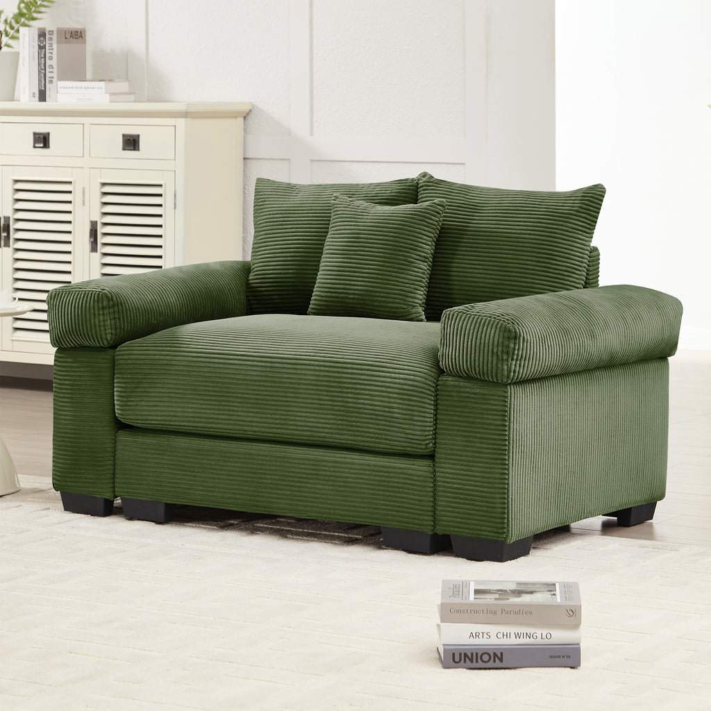 Christopher Knight Home Crane 54.3" Oversized Corduroy Single Sofa,Green