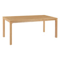 Christopher Knight Home Bradley Modern Minimalist 70" Solid Rubber Wood Rectangular Dining Table, Natural