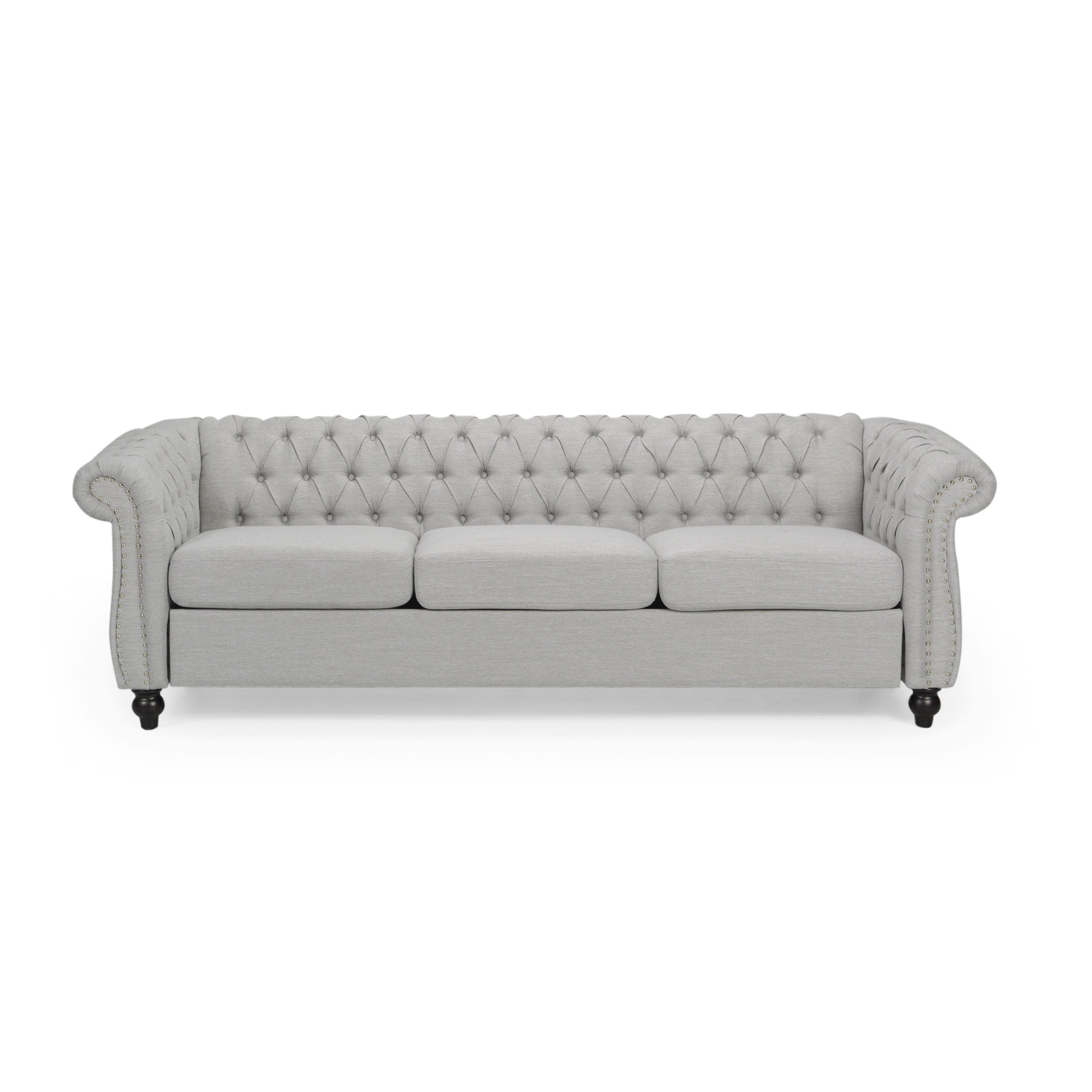 Christopher Knight Home Chesterfield Tufted Sofa with Scrolled Arms & Nailhead Trim