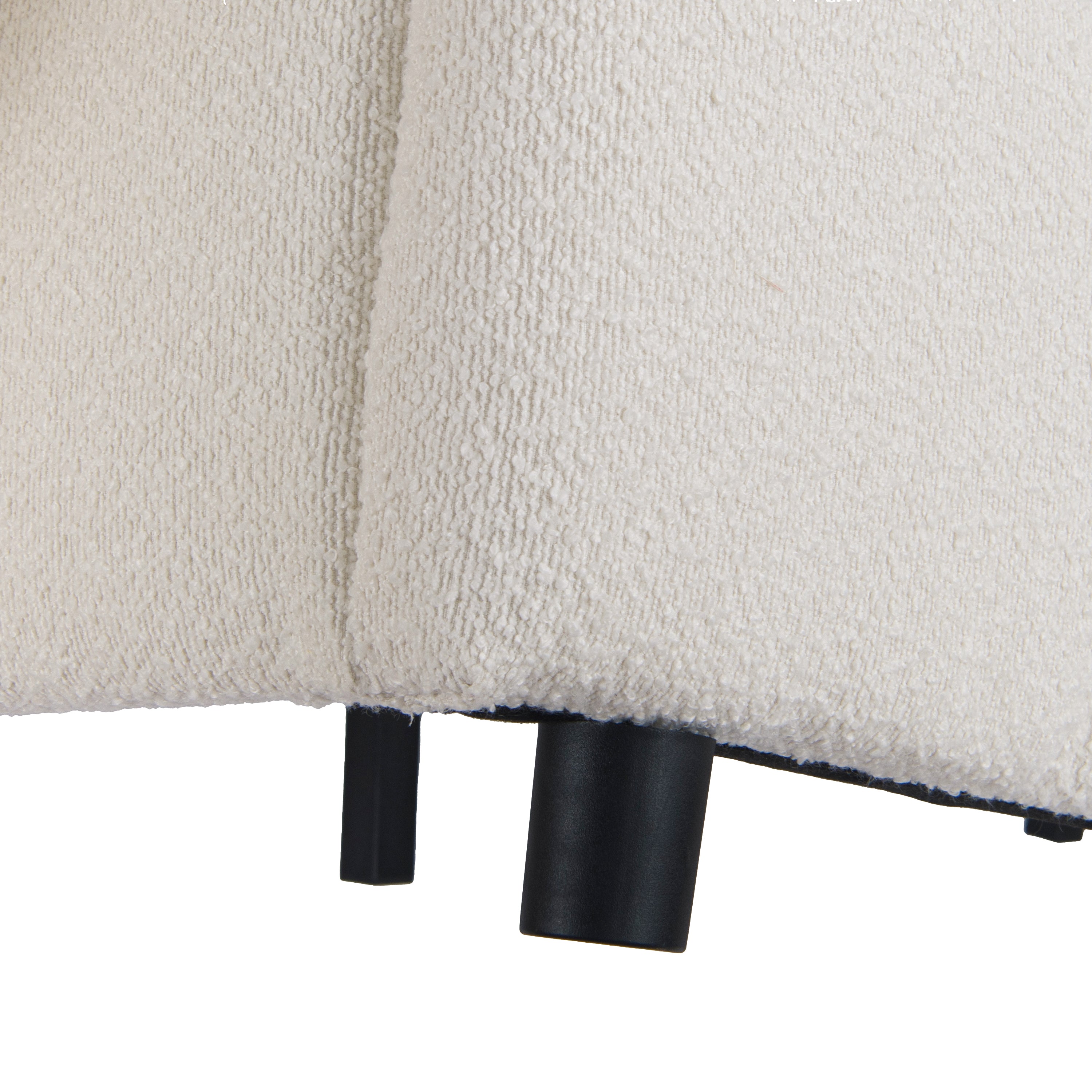 Christopher Knight Home Boucle Upholstered Platform Bed with Rounded Headboard & Sturdy Frame, King