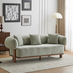 Christopher Knight Home 82" Modern Curved Living Room Sofa with Deep Seat & Solid Wood Frame