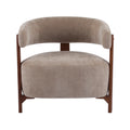 Christopher Knight Home Aubert Modern Rubberwood Upholstered  Accent Chair, Light Brown/Walnut