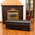 Christopher Knight Home Storage Ottoman – Button-Tufted Seat, Hidden Storage & Solid Wood Legs
