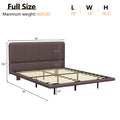 Christopher Knight Home Modern Floating Platform Bed with PU Leather & LED Under-Bed Lighting