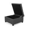 Tufted Square Storage Ottoman with Soft-Closing Hinges & Upholstered Lid