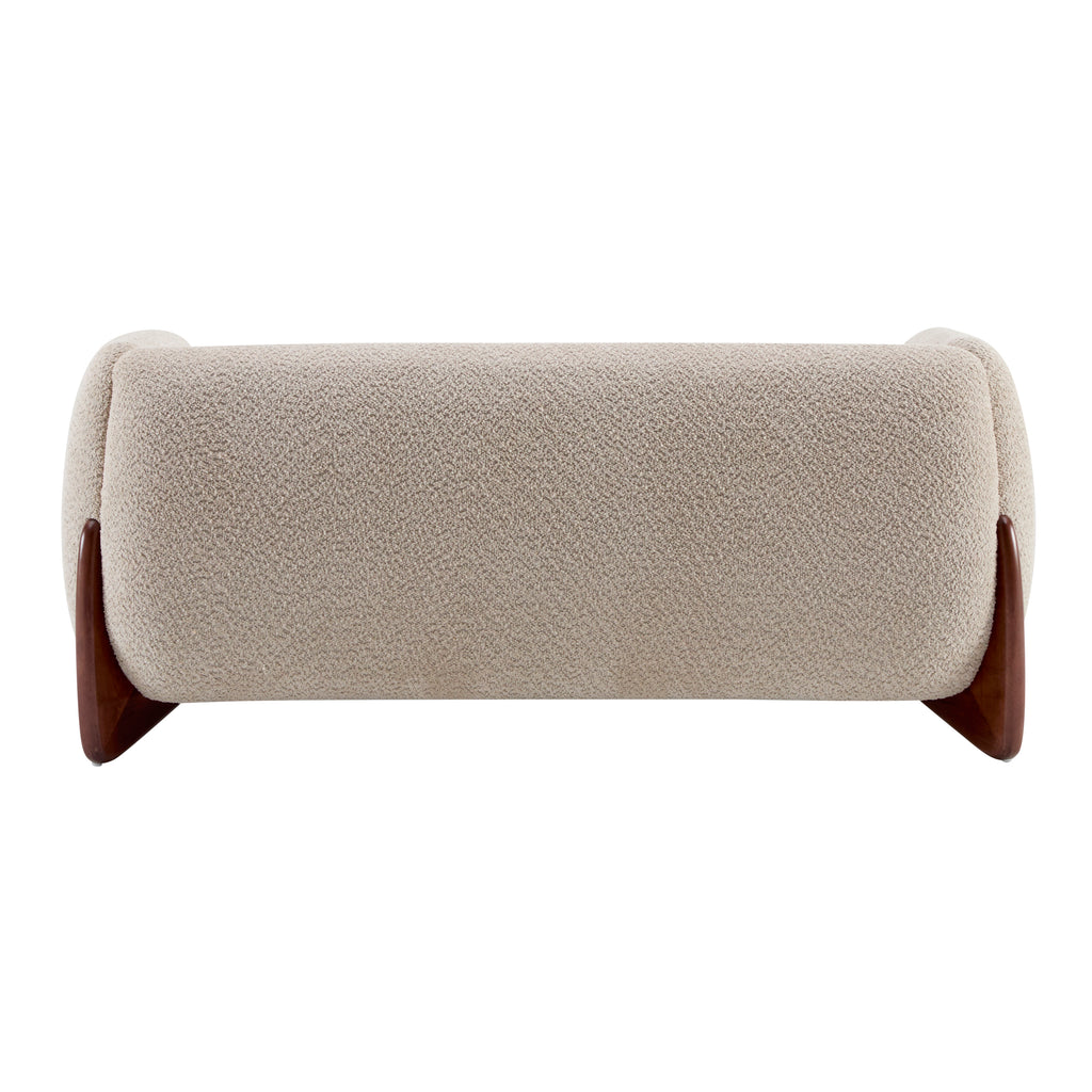 Christopher Knight Home Modern Boucle Upholstered 2-Seater Sofa with Birch Wood Legs