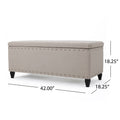 Christopher Knight Home 50" Faux Leather Tufted Storage Ottoman Bench with Hidden Storage