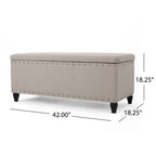 Christopher Knight Home 50" Faux Leather Tufted Storage Ottoman Bench with Hidden Storage