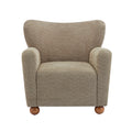 Christopher Knight Home Ember Contemporary Wingback Upholstered Accent Chair, Light Brown