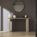 GDFStudio Ormarr Modern 55'' Faux Marble Pattern Console Table, Beige