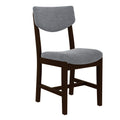 GDF Studio Upholstered Wood Dining Chair with Padded Seat, Gray Fabric Kitchen Chair